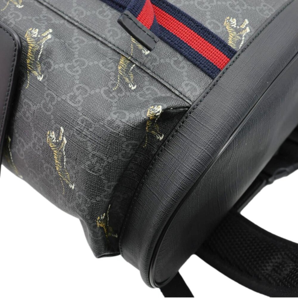 Gucci  GG Supreme Tiger Backpack Black 495563 - Picture 6 of 11